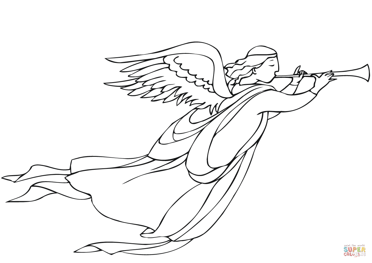 Рисунок летающего ангела