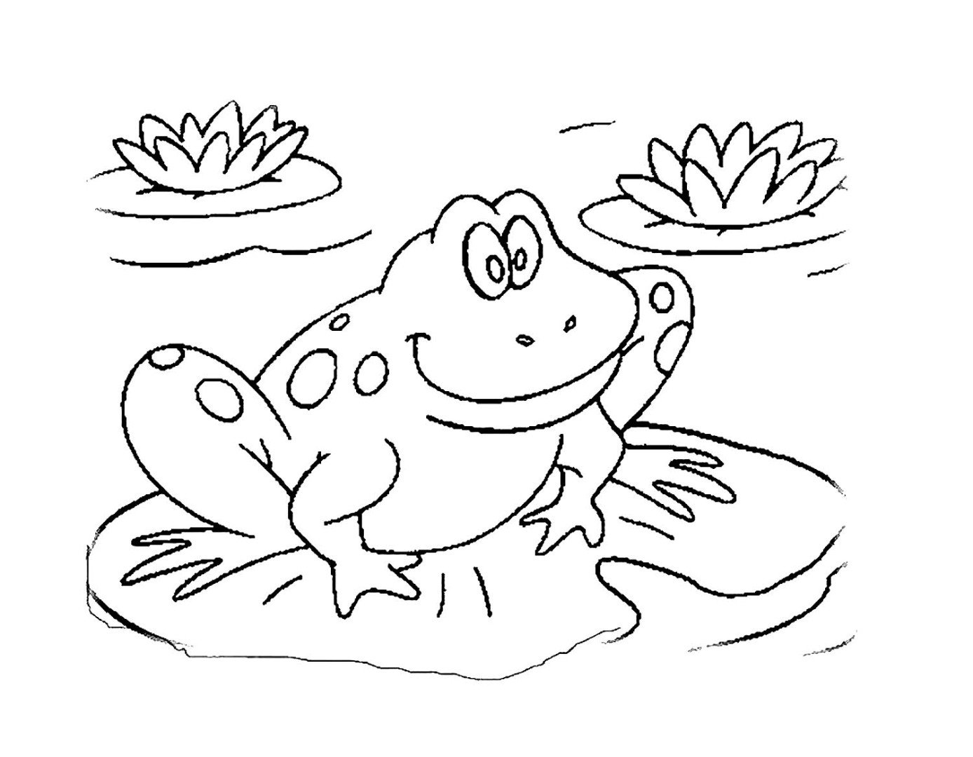 Рисунок лягушки для детей для раскрашивания