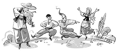 Заколдованное место Гоголь раскраска