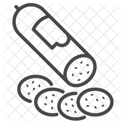 Кусочек колбасы раскраска