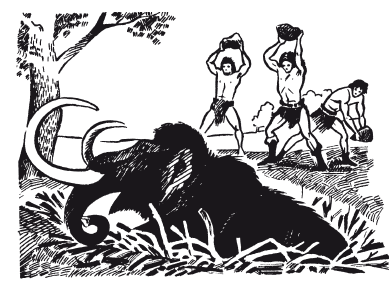 Охота древних людей на мамонта