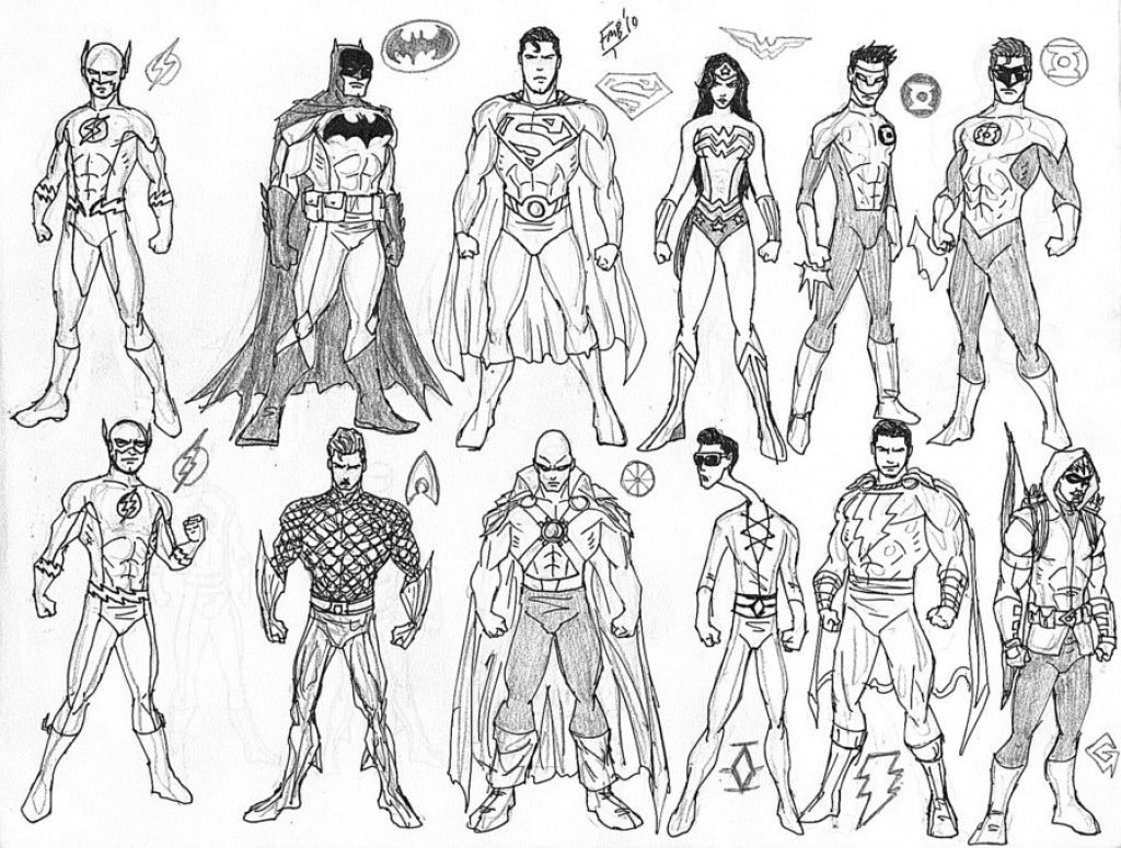 Рисунки супергероев легкие
