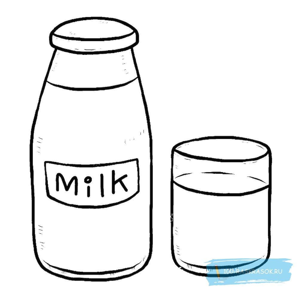 Молоко контурное изображение