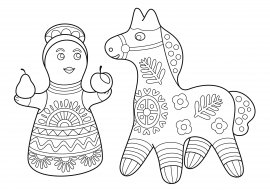 Филимоновские игрушки раскраски
