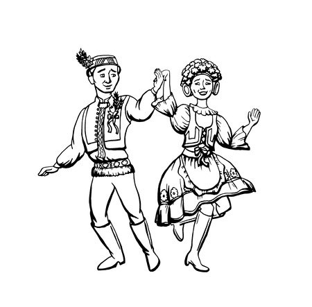 Танцы народов раскраска