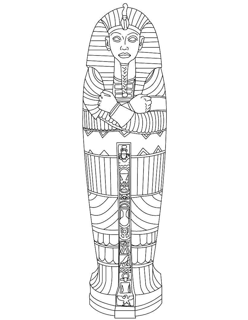 Гробница фараона Тутанхамона раскраска