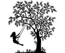 Раскраска качели
