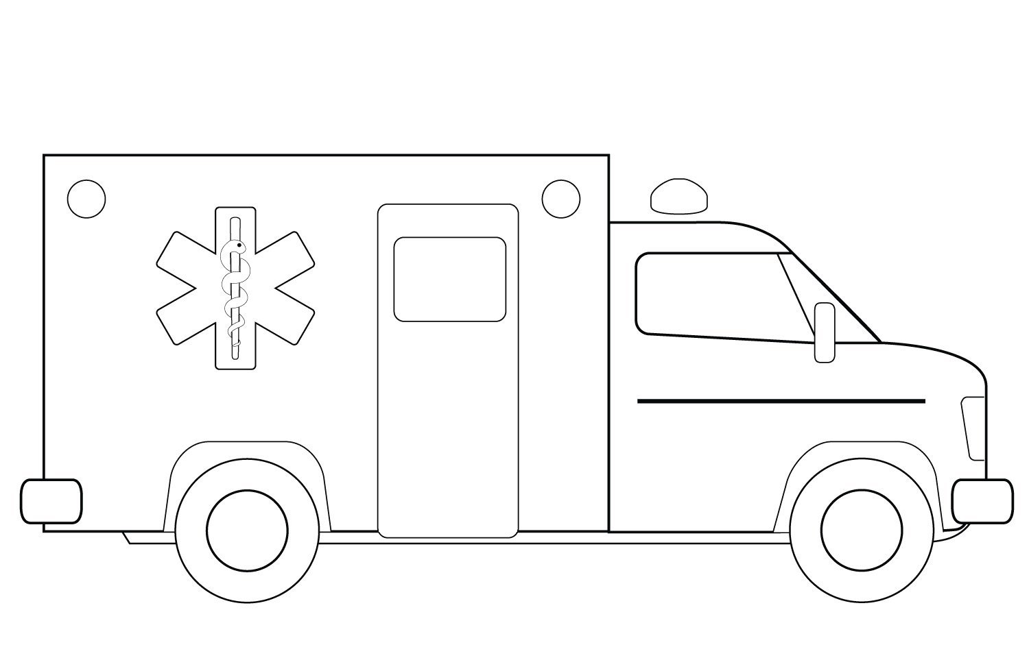 Раскраска машина скорой помощи
