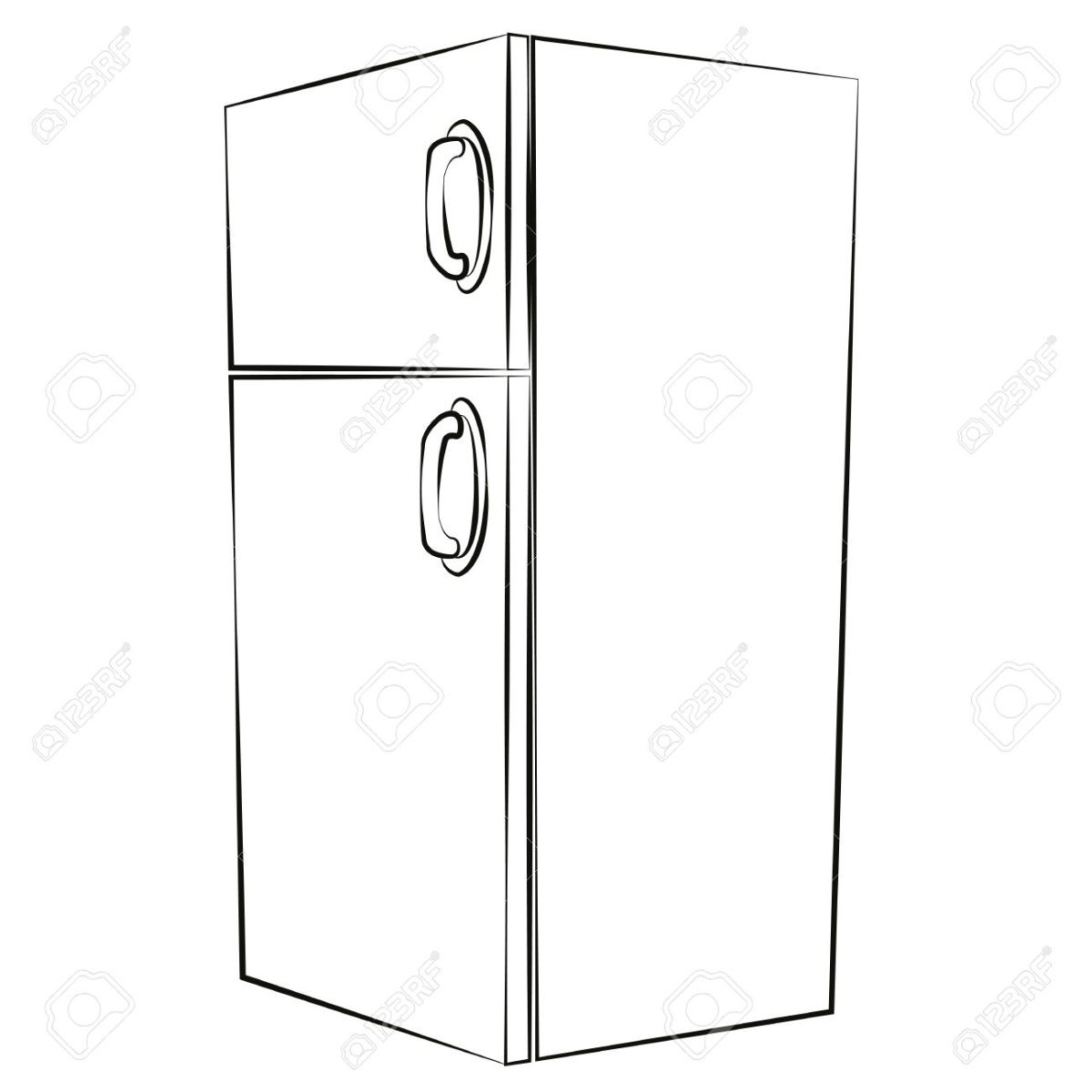 Черно белый холодильник