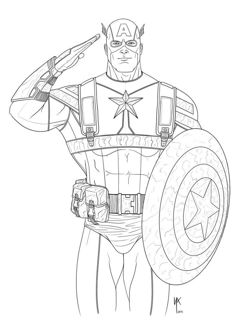 Рисунки для рисования Капитан Америка