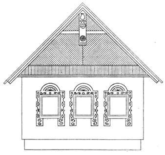 Фасад крестьянской избы