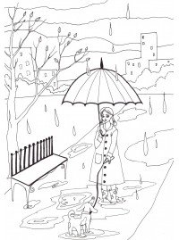 Раскраска пейзаж