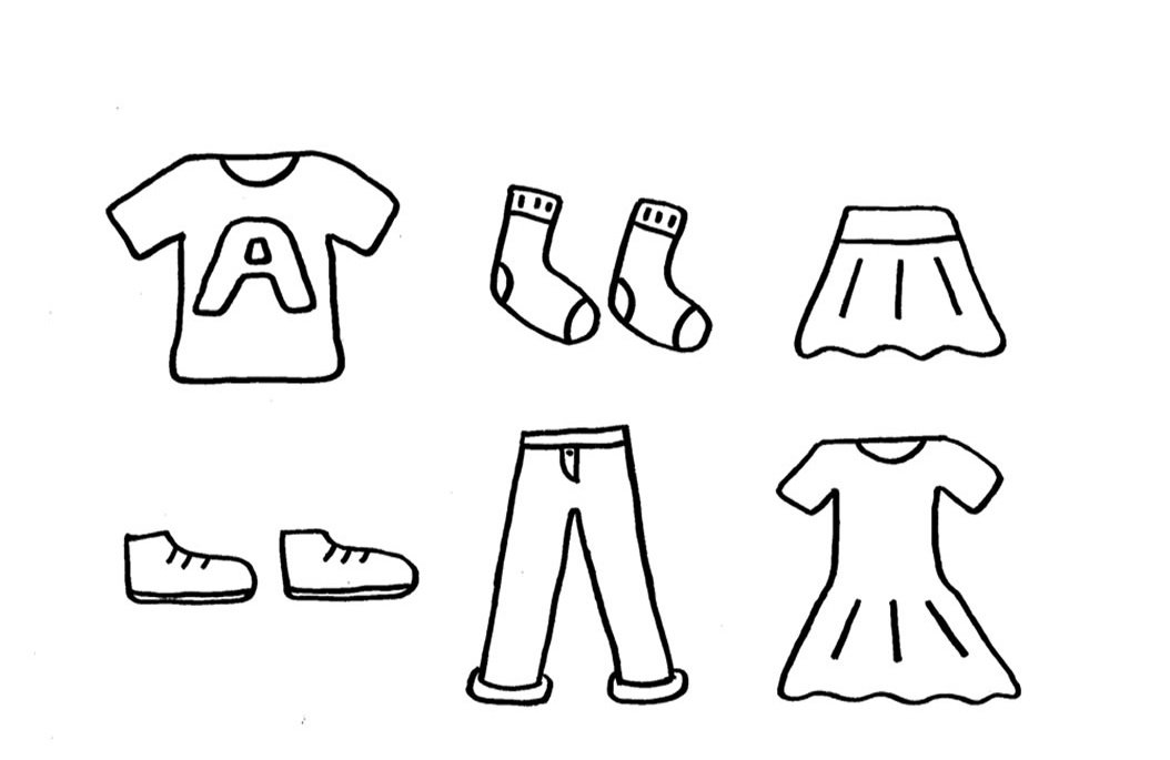 Одежда картинки для детей дошкольного возраста раскраски
