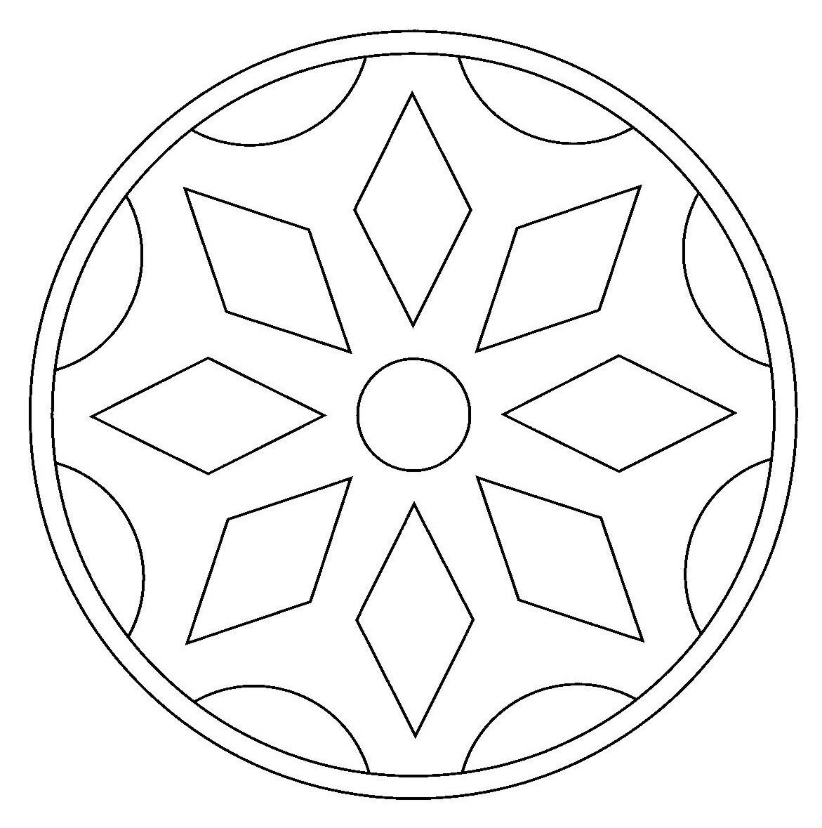 Геометрический орнамент на посуде раскраска