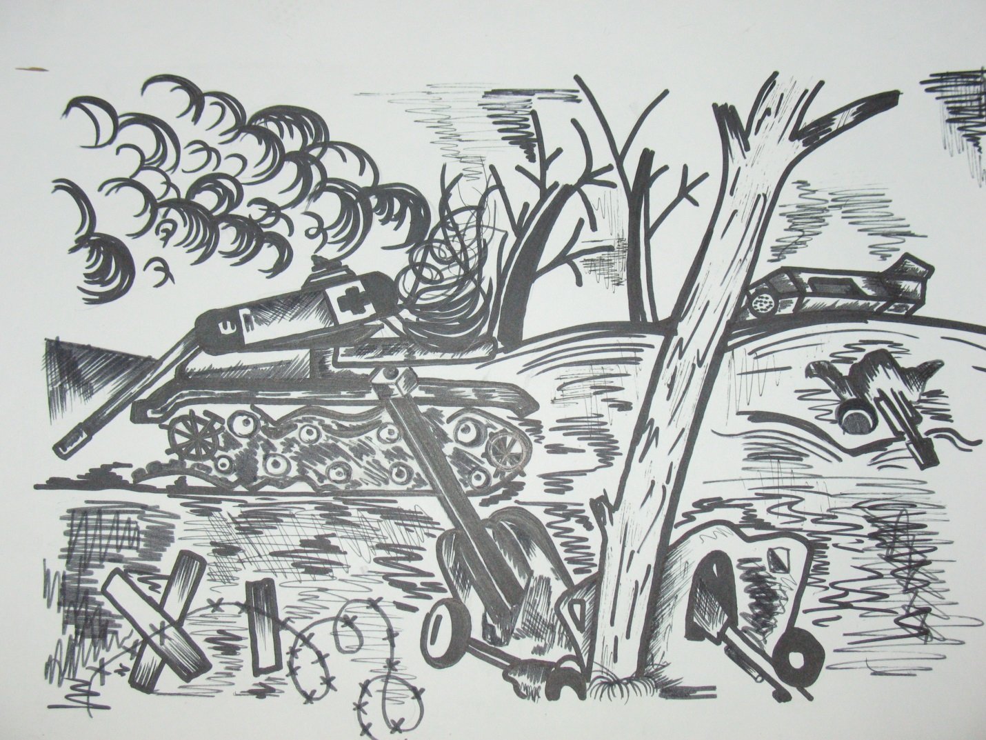 Рисунок карандашом тема великая отечественная война легко