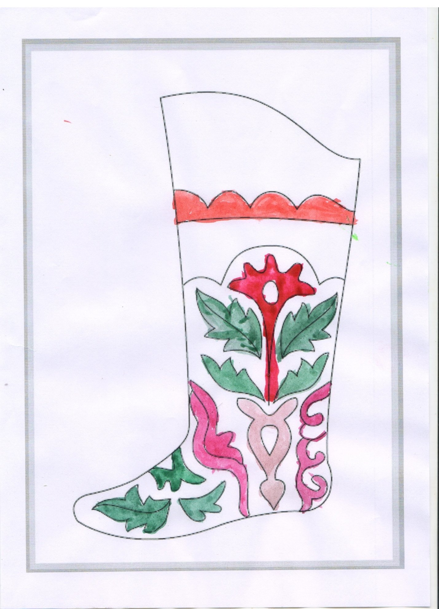 Татарский обувь читек раскраска
