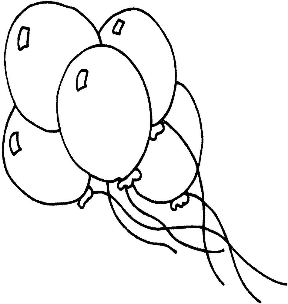 Воздушные шары раскраска для детей
