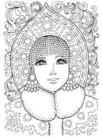 Раскраска "Снегурочка"