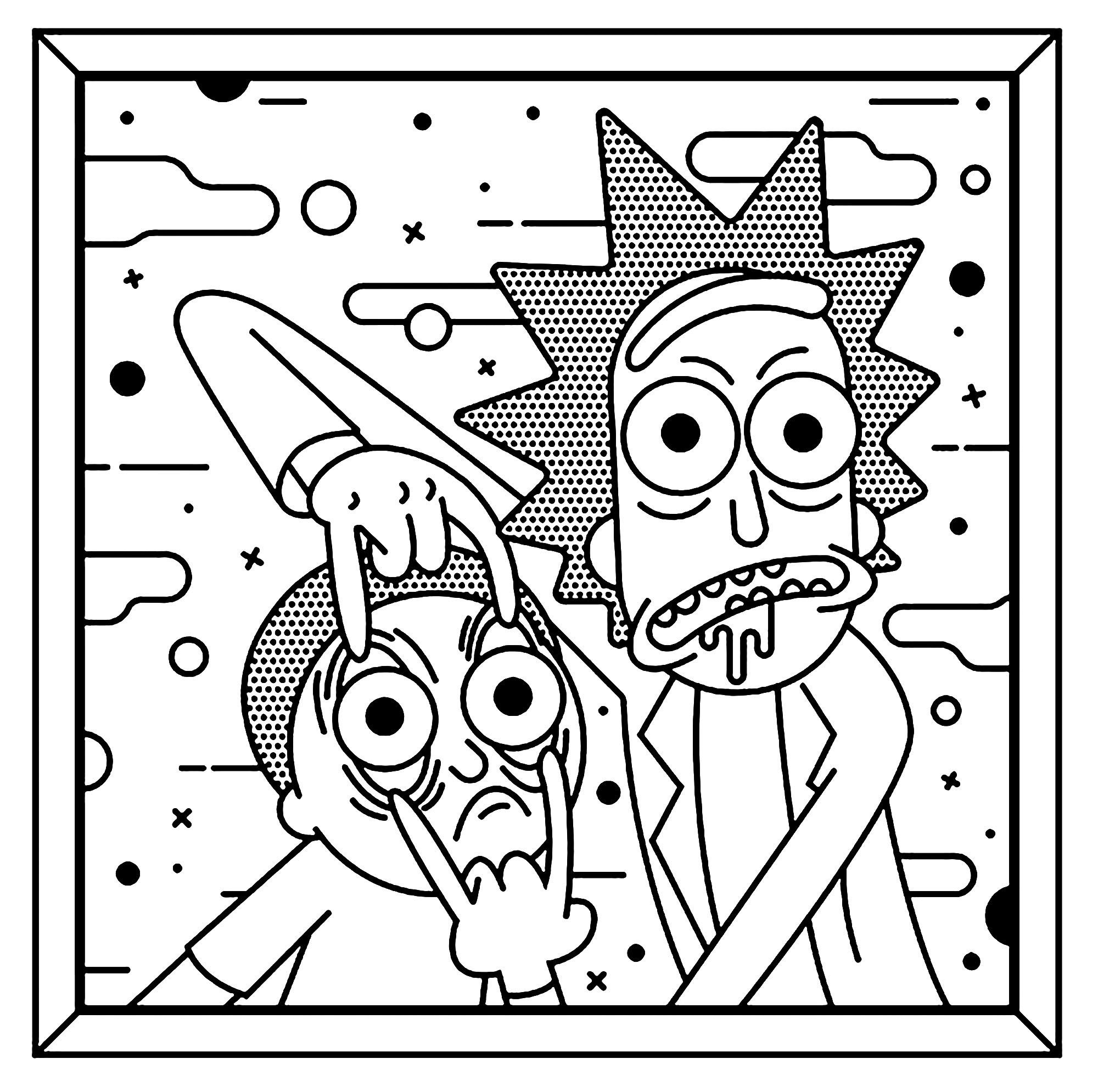 Rick and Morty раскраска