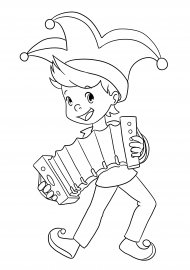 Петрушка Скоморох раскраска