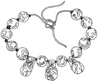 Бусы раскраска для детей