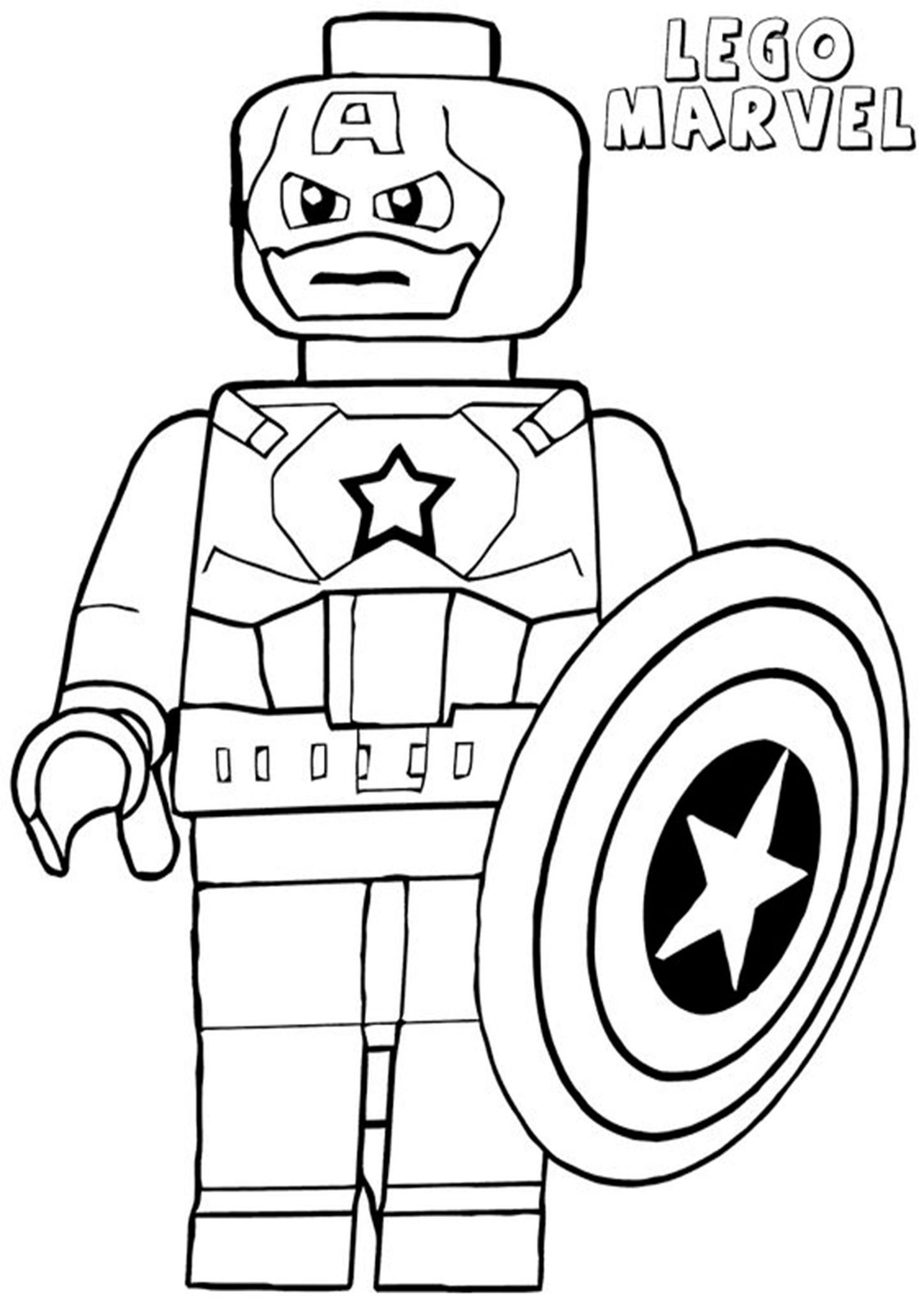 Лего герои Марвел раскраска