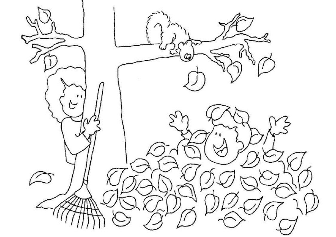 Рисунки осень золотая для детей раскраски