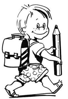 Мальчик с ранцем раскраска