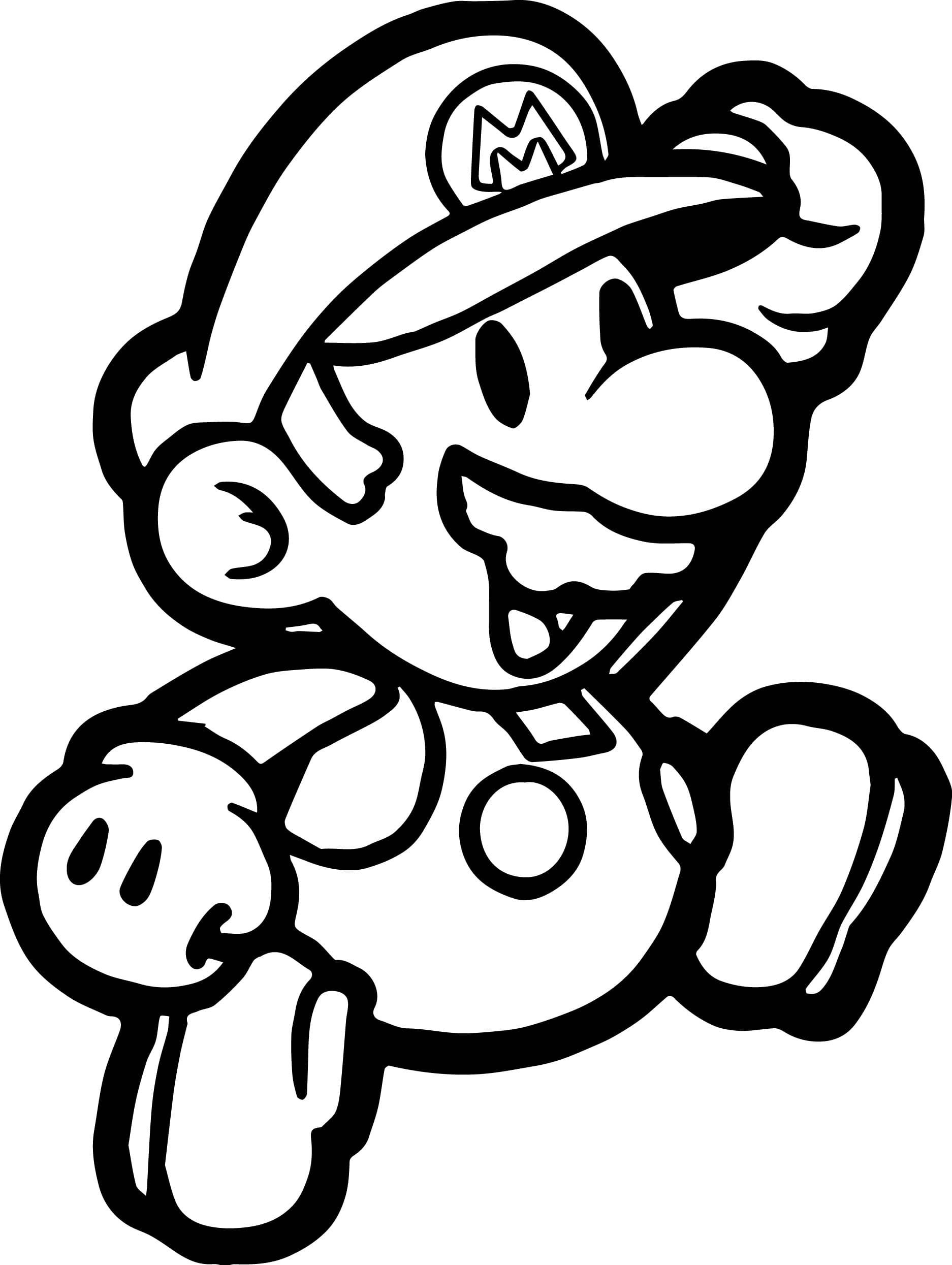 Super Mario Bros раскраска