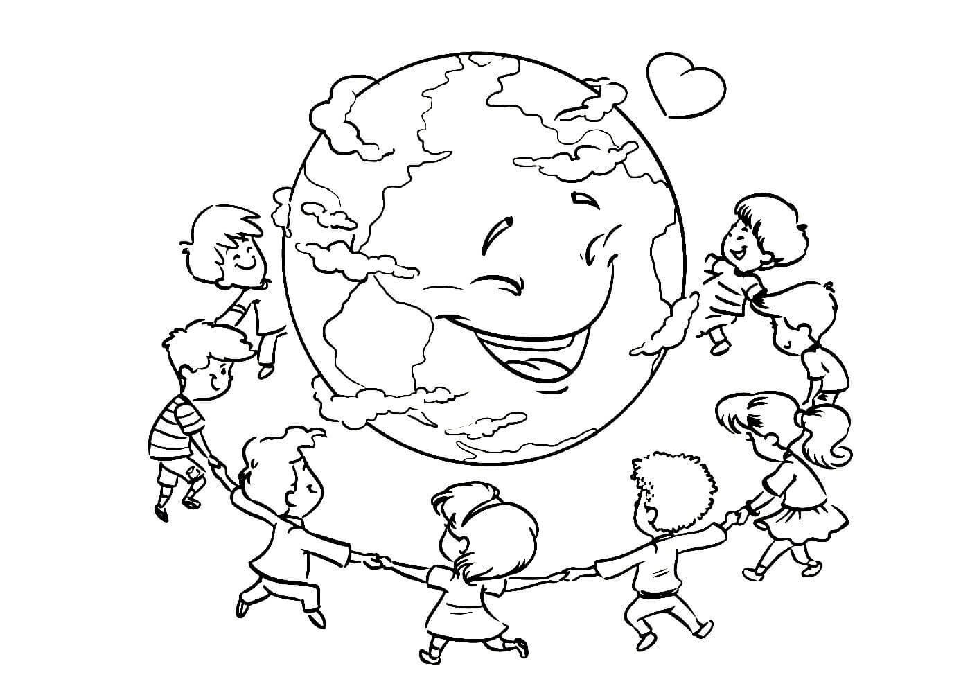 Рисунок на тему дружат дети всей планеты