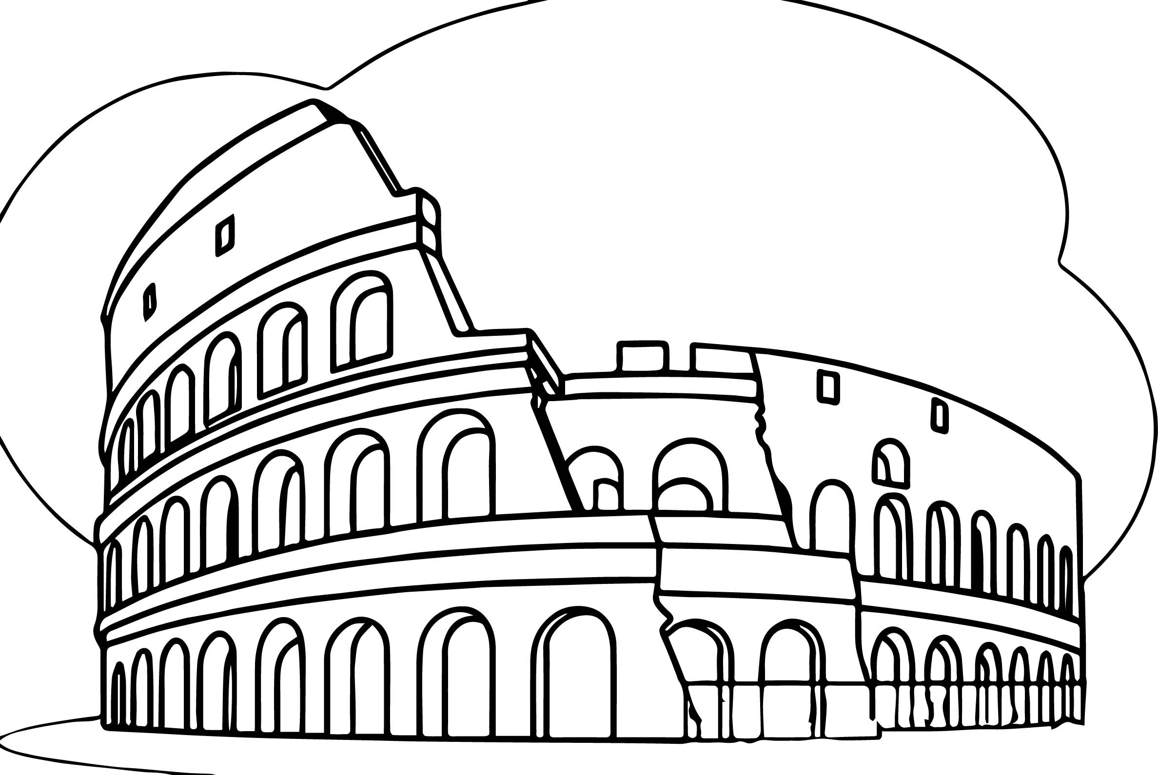 Колизей в Риме разукрашка