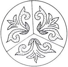 Татарский орнамент на тюбетейке раскраска