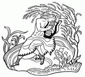 Орфей и Эвридика раскраска