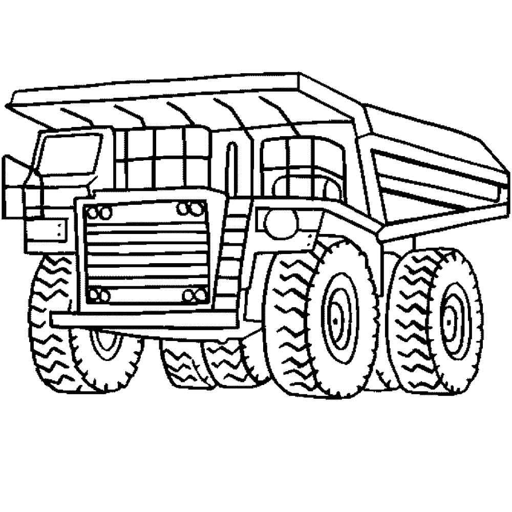 Раскраски для мальчиков грузовые машины