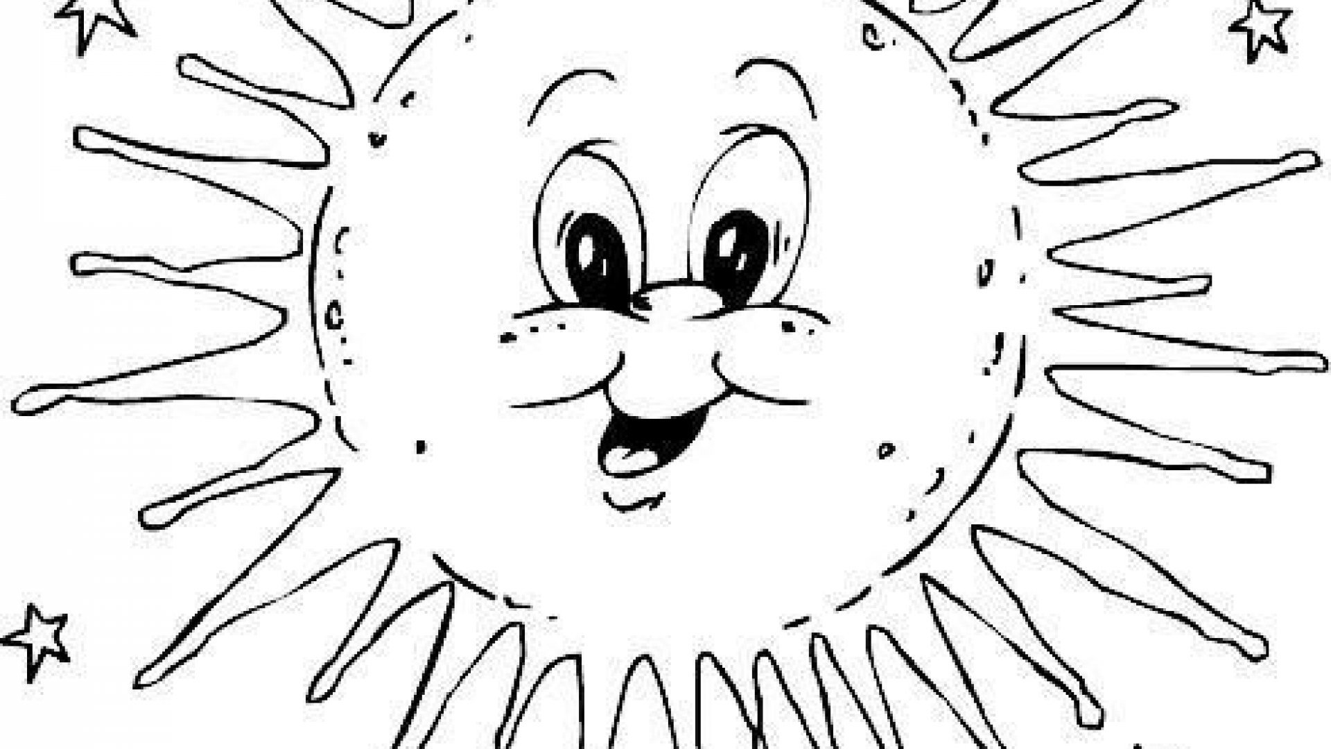 Раскраска солнце звезда для детей