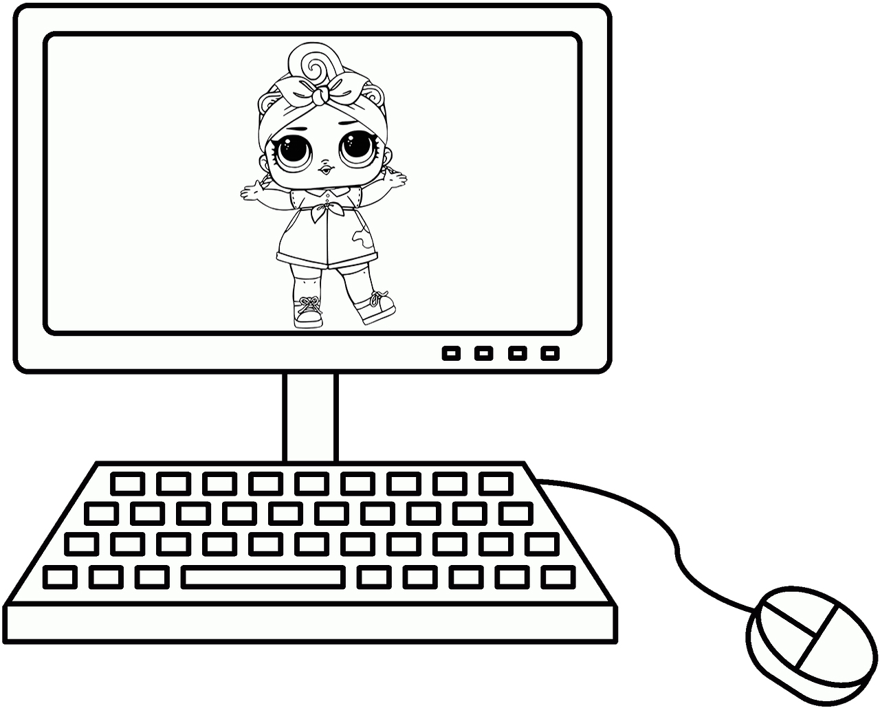 Раскраска для компьютера для девочек. Раскраска компьютер. Компьютер картинка для детей раскраска. Компьютер для раскрашивания для детей. Компьютер разукрашка для детей.