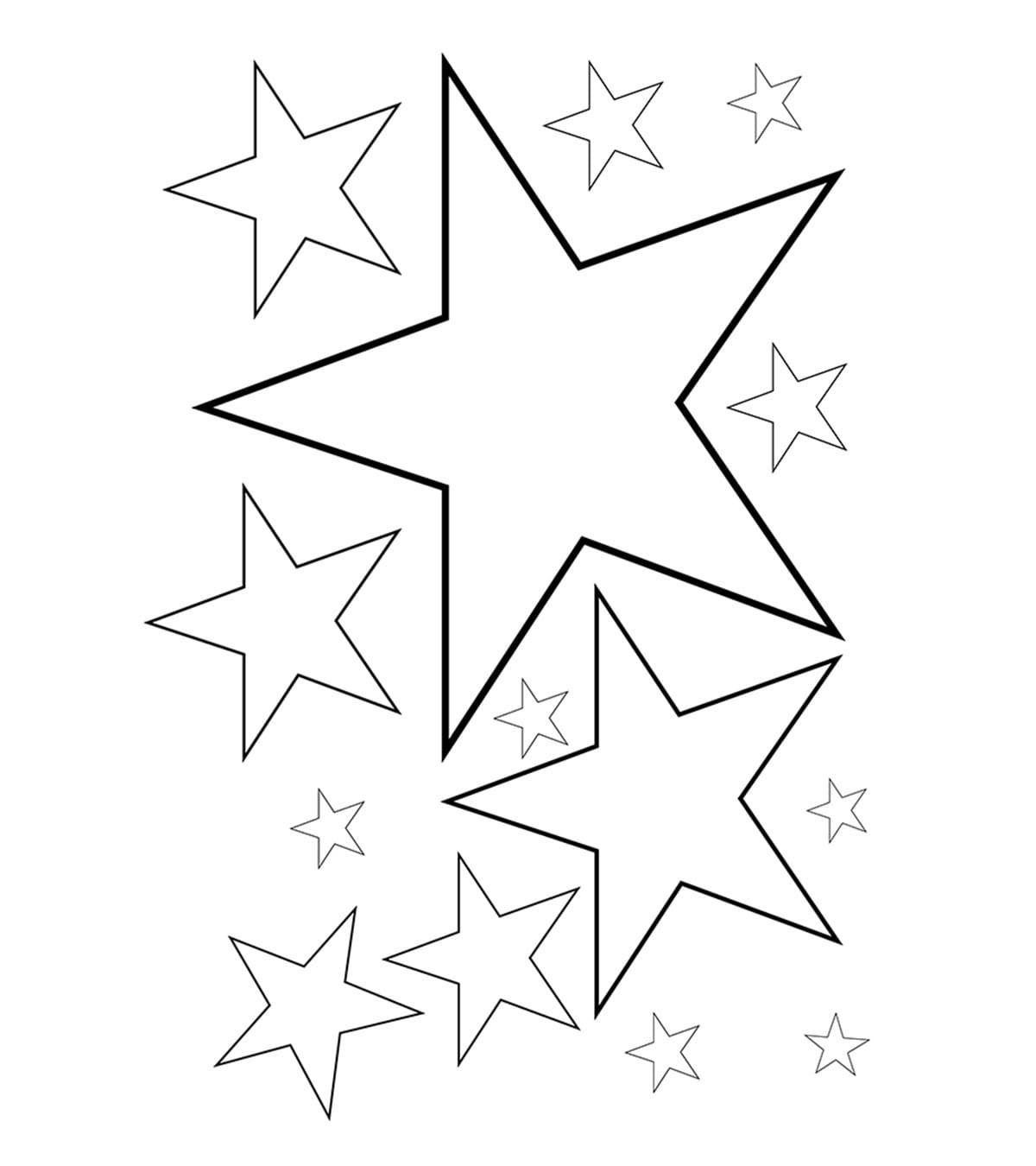 Звезда раскраска для малышей