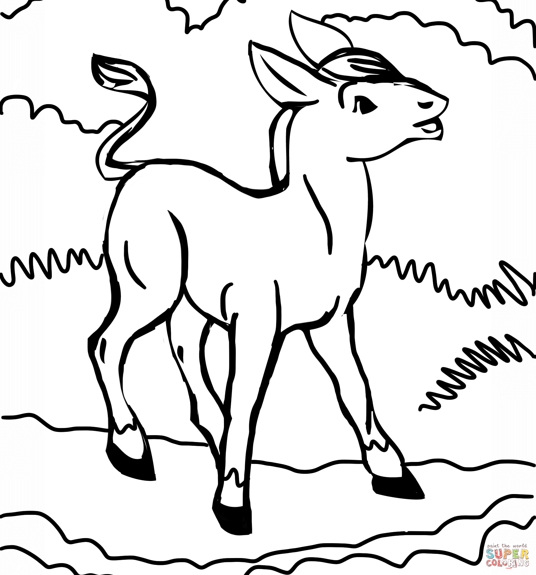 Раскраска ослик девочка