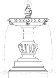 Рисунок фонтана раскраска (38 фото)