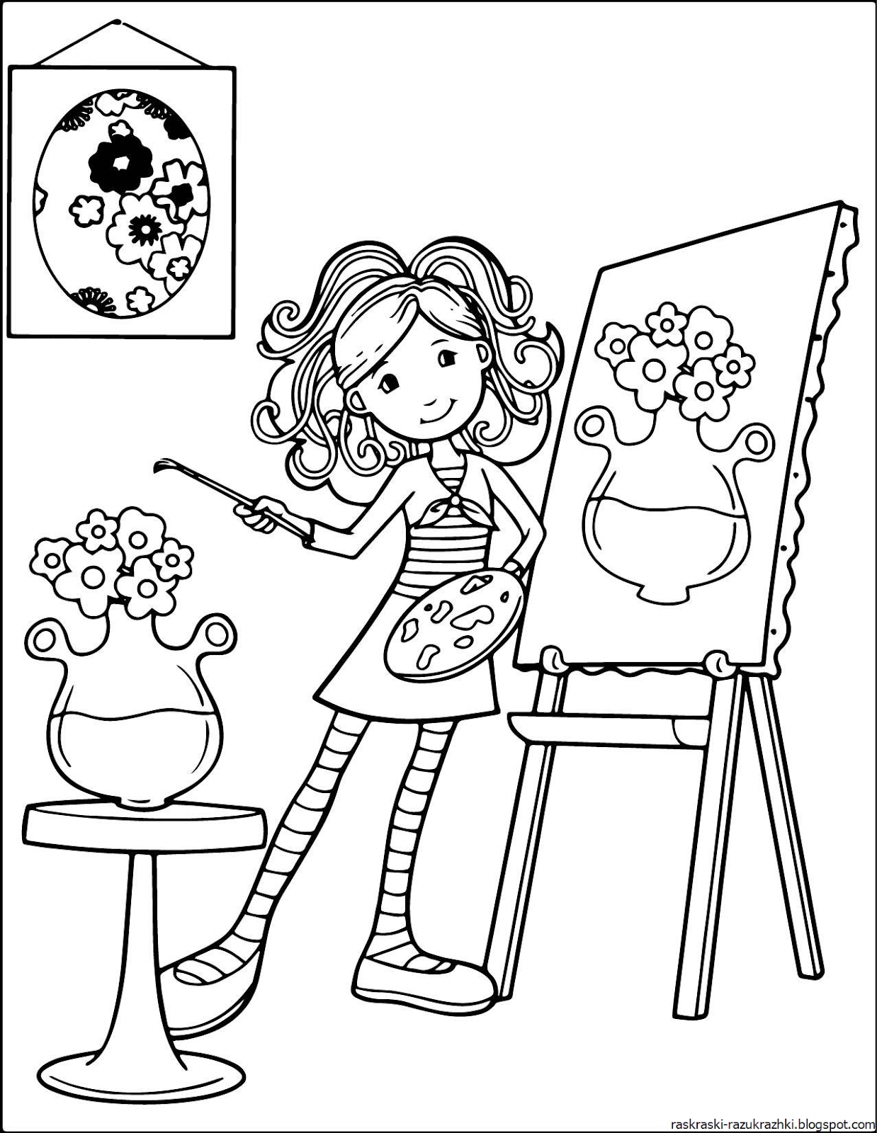 Увлекаюсь рисовать. Картинки для раскрашивания для девочек. Рисунки для девочек. Картинки раскраски для девочек. Девочка раскраска для детей.
