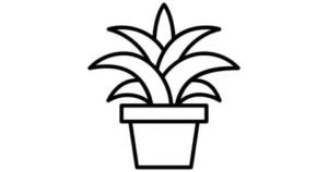 Цветок в горшке вектор