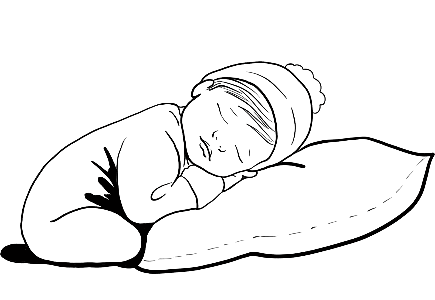 Спать рисунок карандашом. Раскраска младенец. Новорожденный ребенок раскраска. Спящий ребенок. Сон раскраска для детей.