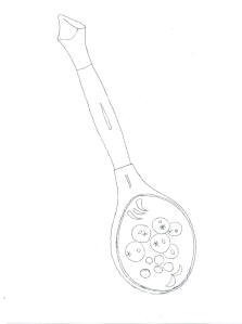 Деревянная ложка раскраска