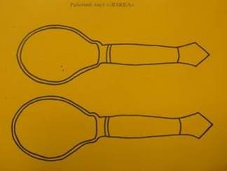 Ложка для раскрашивания детям