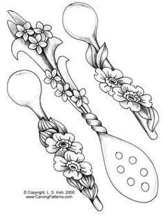 Ложки музыкальные раскраска для детей