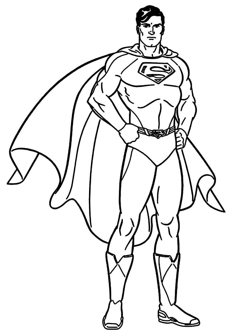 Раскраска Супергерои Супермен