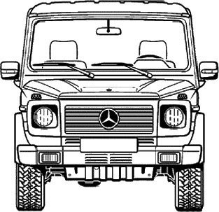 Раскраска Мерседес Гелендваген g63