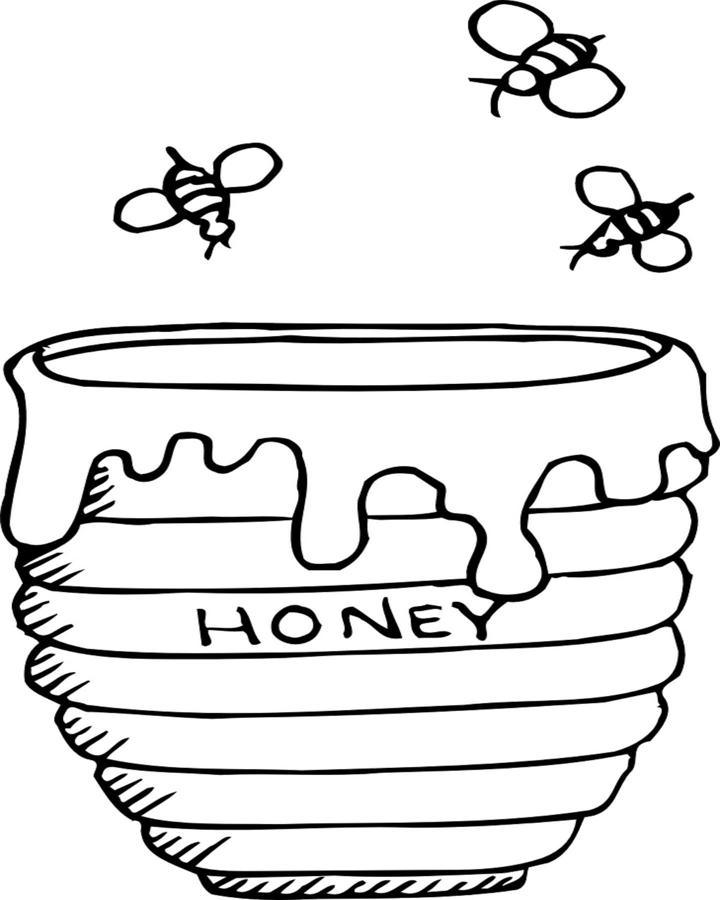 Мед раскраска