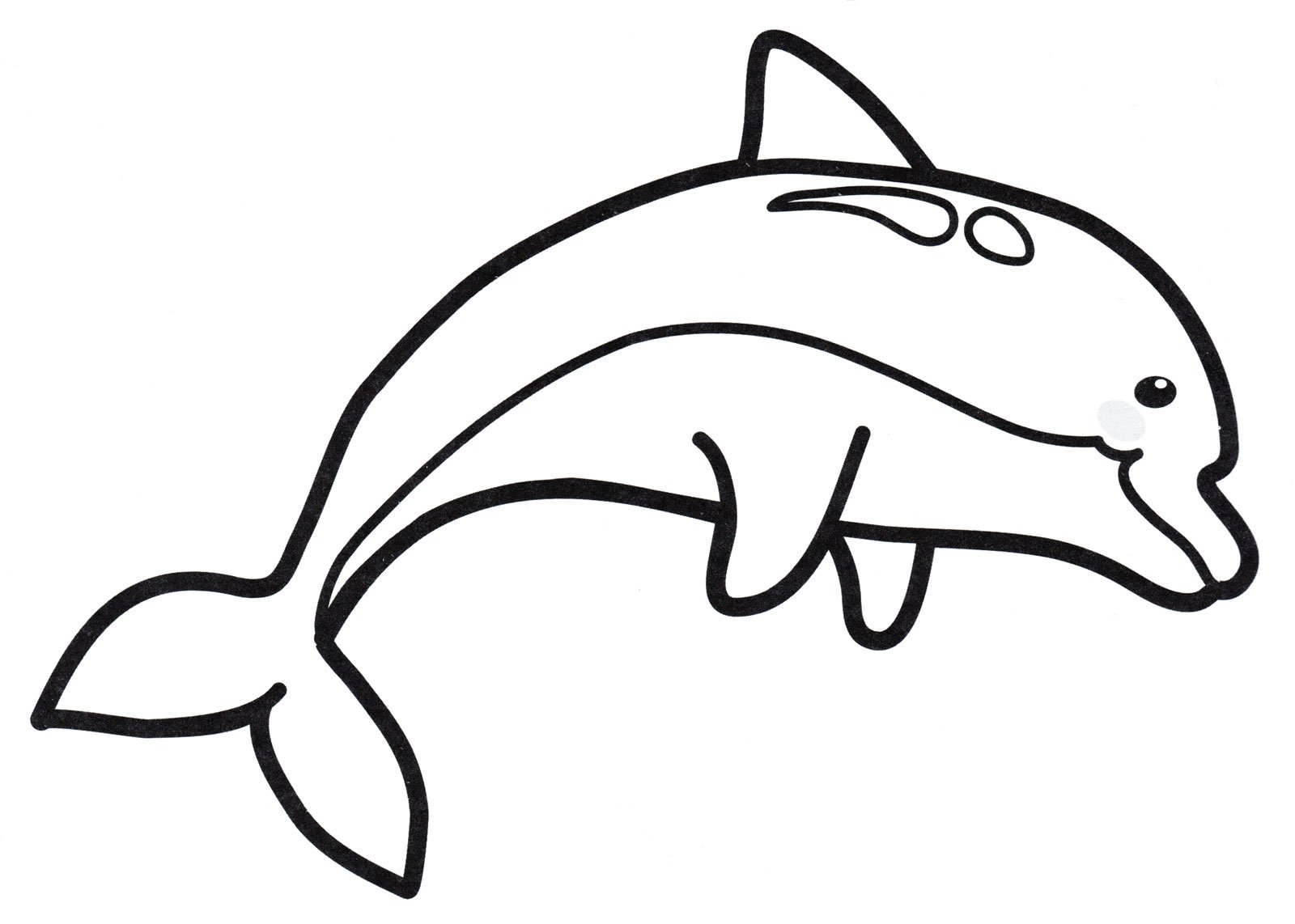 Раскраска Дельфинчик