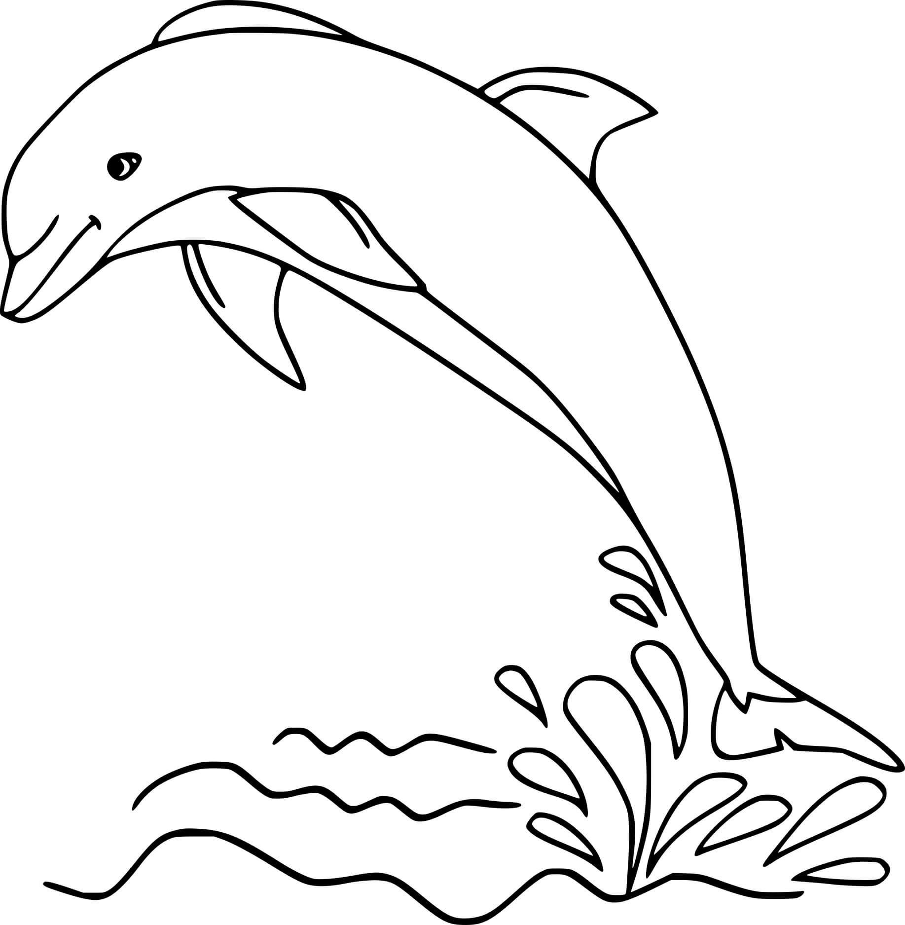 Беломордого дельфина раскраска